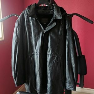 Dona Michi (SOLD)leather hood jacket (SOLD)